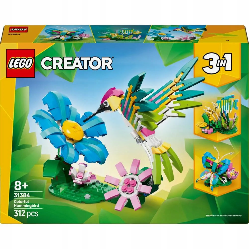 LEGO Creator 3 viename 31384 Laukinių gyvūnų pasaulis: spalvingasis kolibris