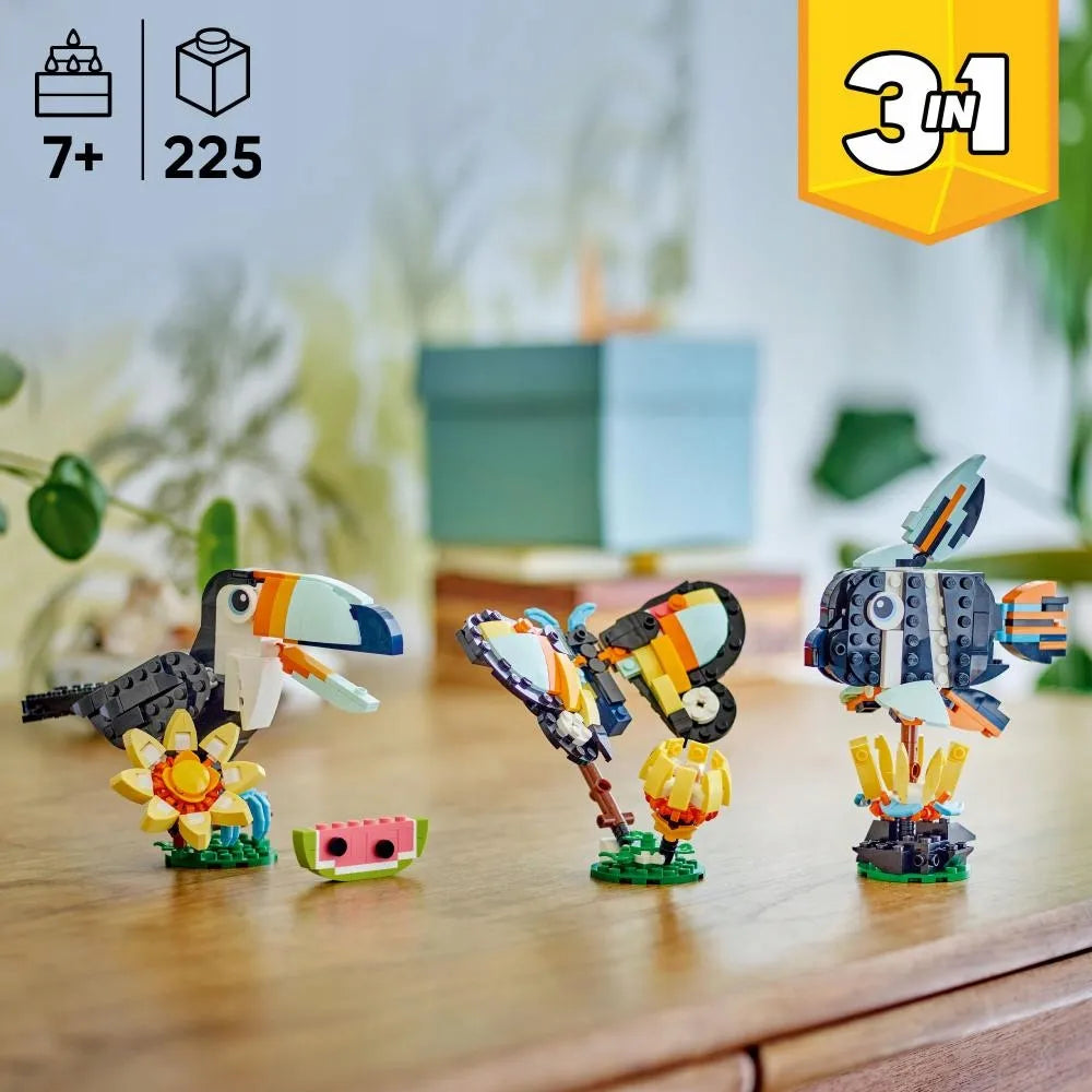 LEGO Creator Džiunglių gyvūnai: Tropinis tukanas 3-viename 31173