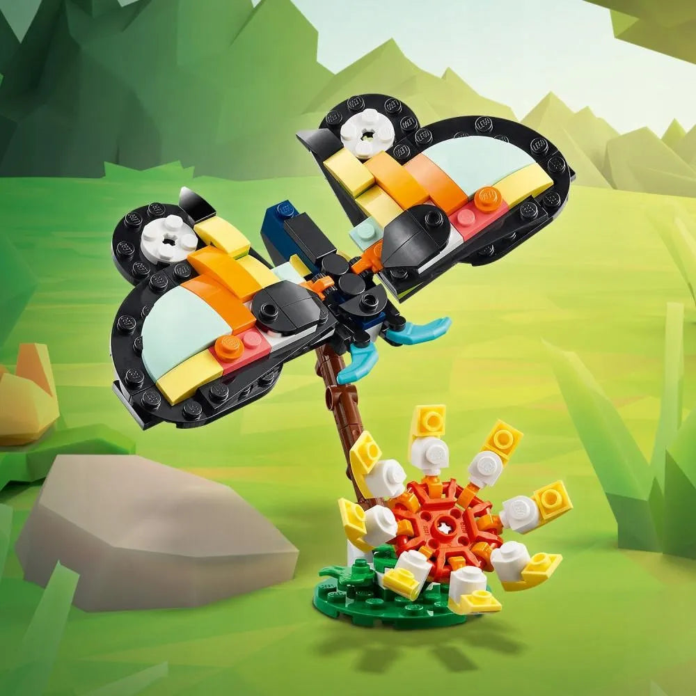LEGO Creator Džiunglių gyvūnai: Tropinis tukanas 3-viename 31173