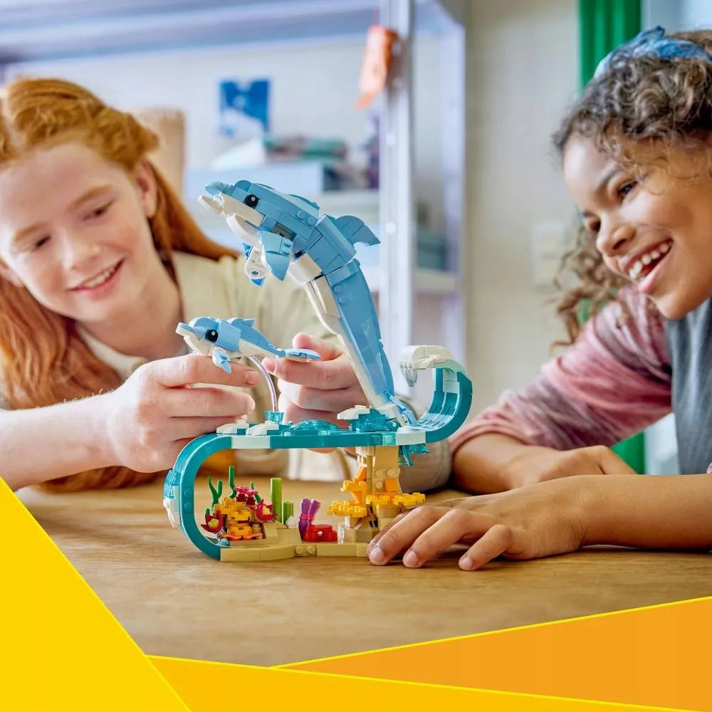 LEGO CREATOR Jūros gyvūnai: gražus delfinas 3 viename 31385