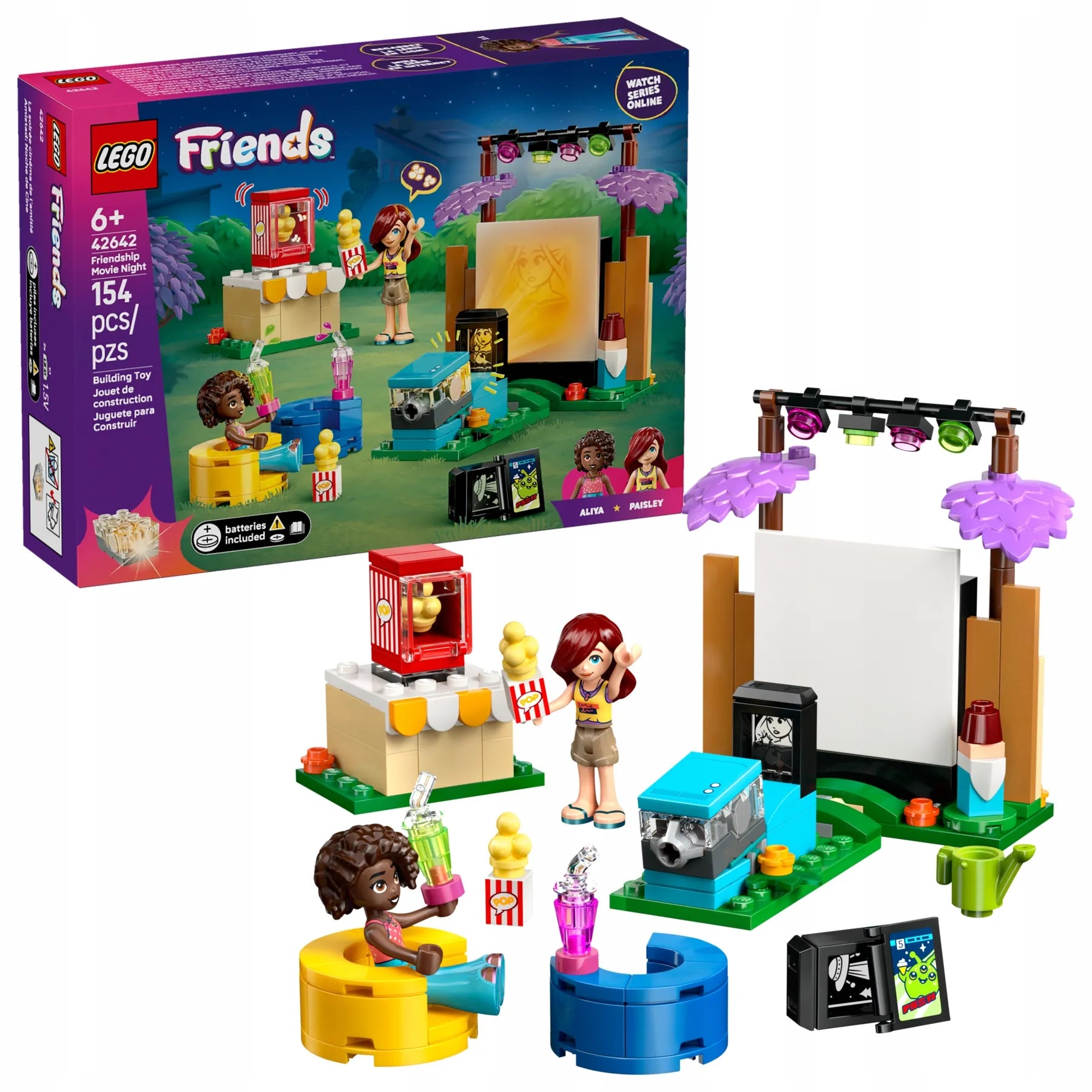 LEGO Friends 42642 Draugiškas filmų vakaras, 154 detalės, 6+