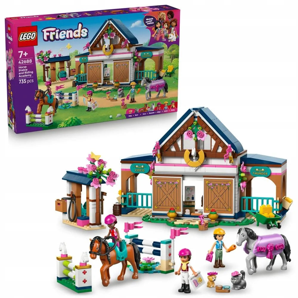 LEGO Friends 42688 Arklidės ir jojimo akademija