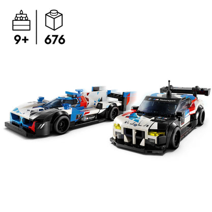 LEGO Speed Champions BMW M4 GT3 ir BMW M Hybrid V8 lenktyniniai automobiliai 76922
