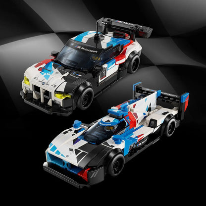 LEGO Speed Champions BMW M4 GT3 ir BMW M Hybrid V8 lenktyniniai automobiliai 76922