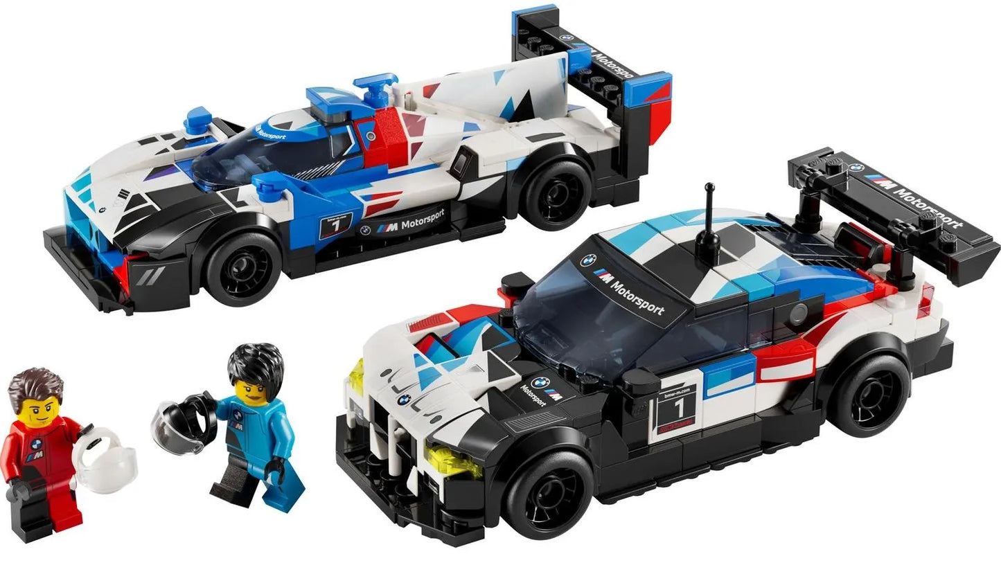 LEGO Speed Champions BMW M4 GT3 ir BMW M Hybrid V8 lenktyniniai automobiliai 76922