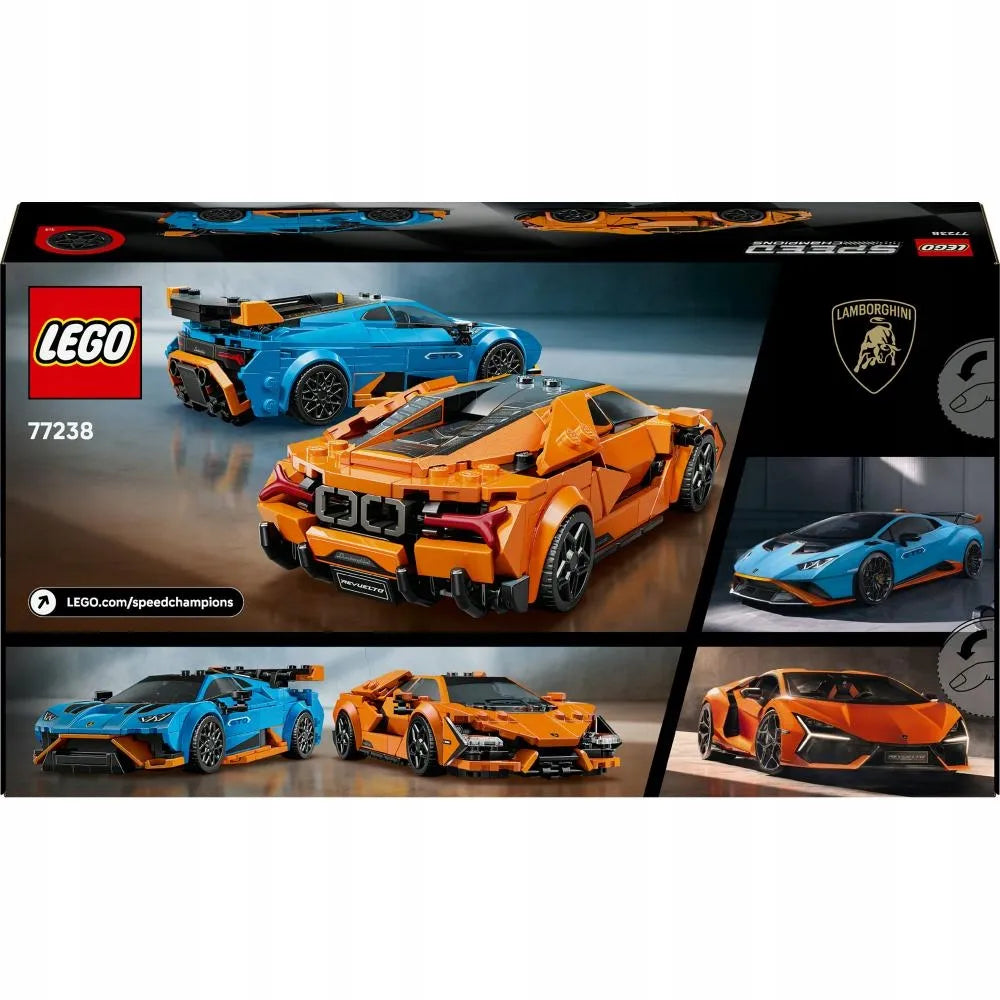 LEGO SPEED CHAMPIONS Lamborghini Revuelto ir Huracán STO 77238