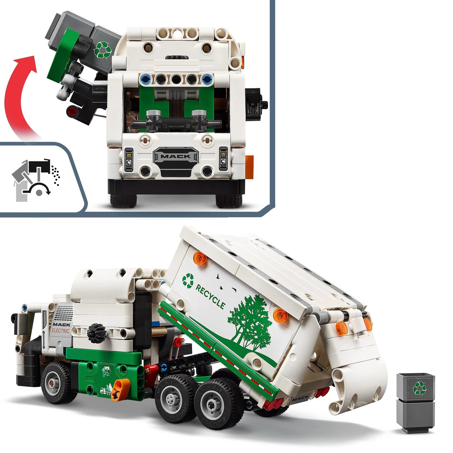 LEGO Technic 42167 Mack LR elektrinis šiukšliavežis