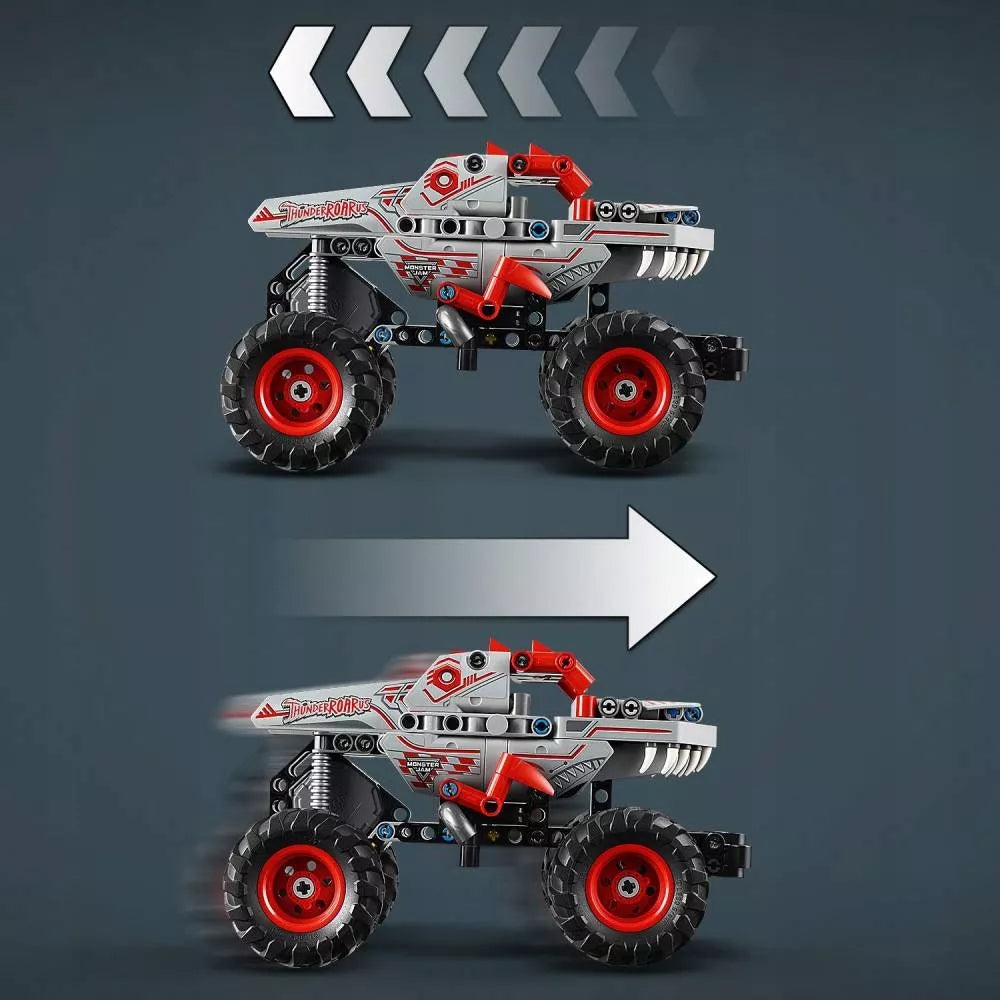 LEGO Technic 42200 Monster Jam ThunderROARus su atgalinio tempimo varikliu