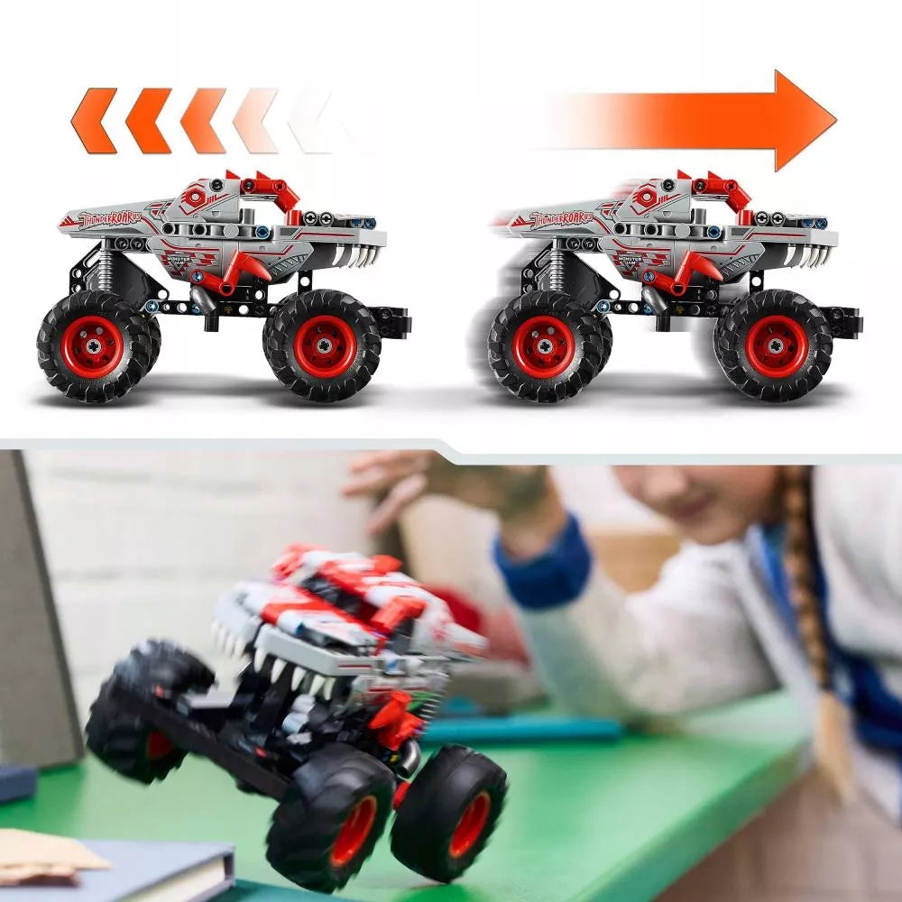 LEGO Technic 42200 Monster Jam ThunderROARus su atgalinio tempimo varikliu