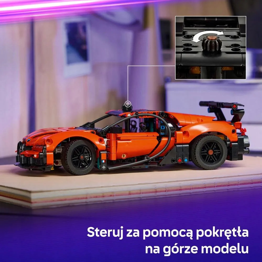 LEGO TECHNIC „Bugatti Chiron Pur Sport“ hipersporto automobilis 42222