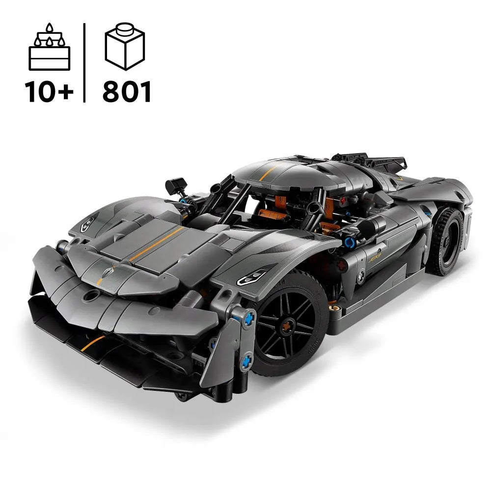 LEGO TECHNIC Pilkasis hiperautomobilis Koenigsegg Jesko Absolut 42173