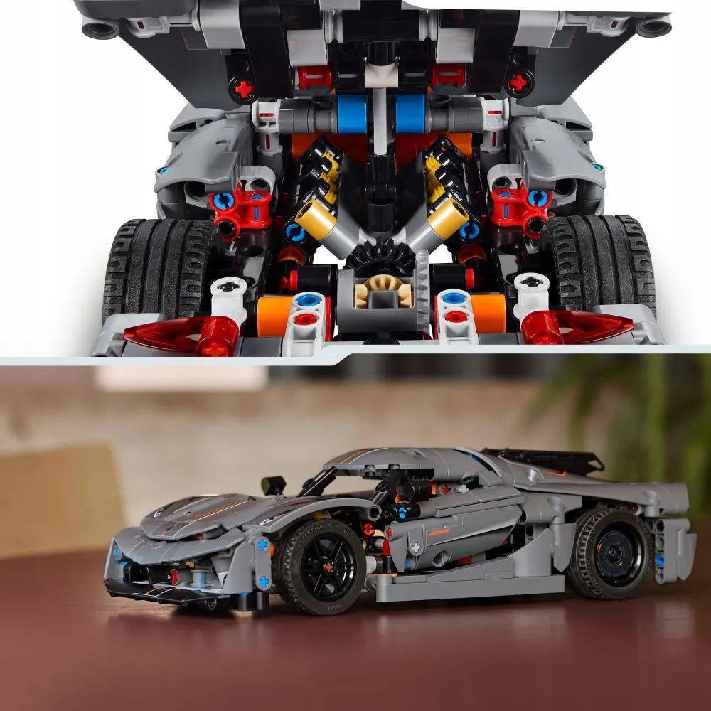 LEGO TECHNIC Pilkasis hiperautomobilis Koenigsegg Jesko Absolut 42173