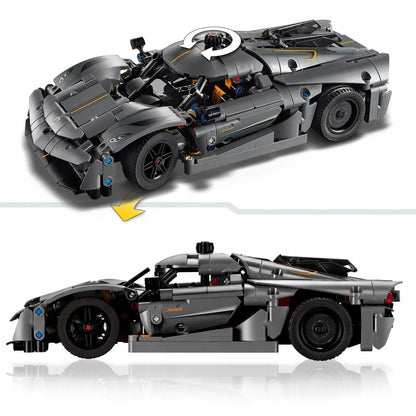 LEGO TECHNIC Pilkasis hiperautomobilis Koenigsegg Jesko Absolut 42173