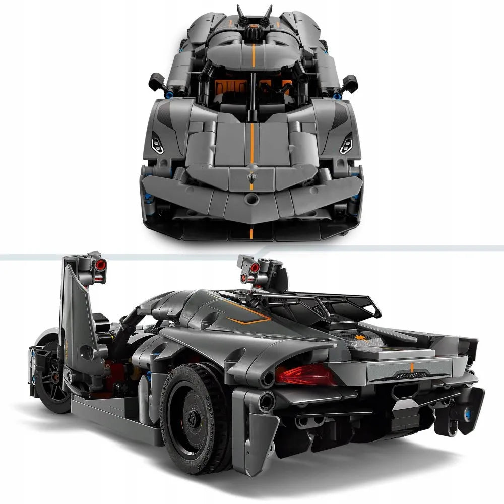LEGO TECHNIC Pilkasis hiperautomobilis Koenigsegg Jesko Absolut 42173