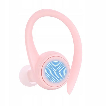 LEMON rožinės sportinės belaidės „Bluetooth“ į ausis įstatomos ausinės su įkrovimo dėklu
