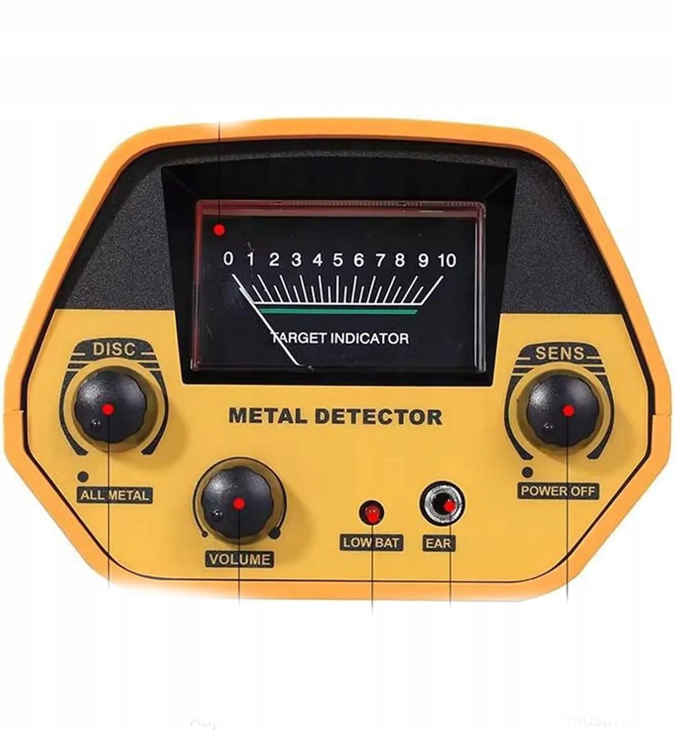 Lengvas metalo detektorius su LCD ekranu
