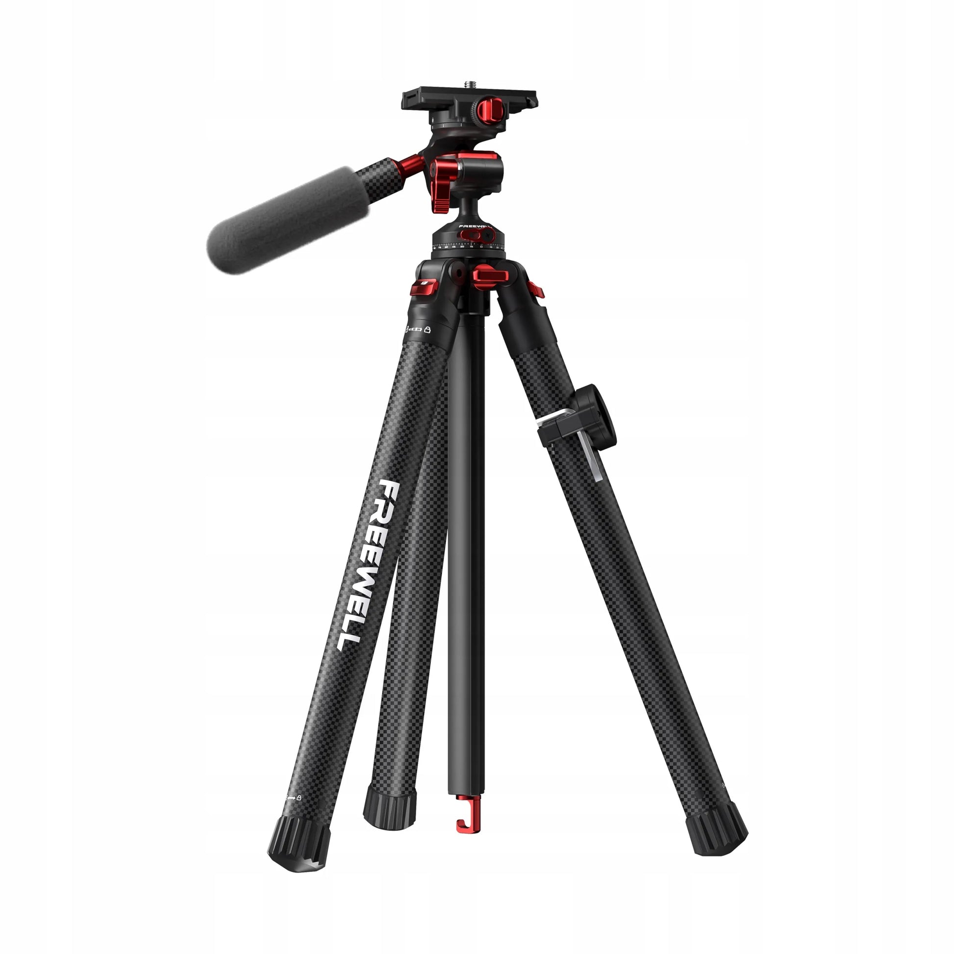 Lengvas patvarus anglies pluošto trikojis stovas fotoaparatui 0.9 kg Travel Tripod PREMIUM