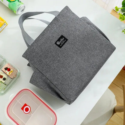 Lengvas termo krepšys maistui, pietų dėžutė, juodas
