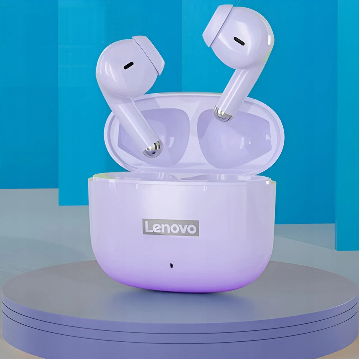 „Lenovo LP40 PRO“ violetinės belaidės ausinės, IPX5, „Bluetooth 5.1“