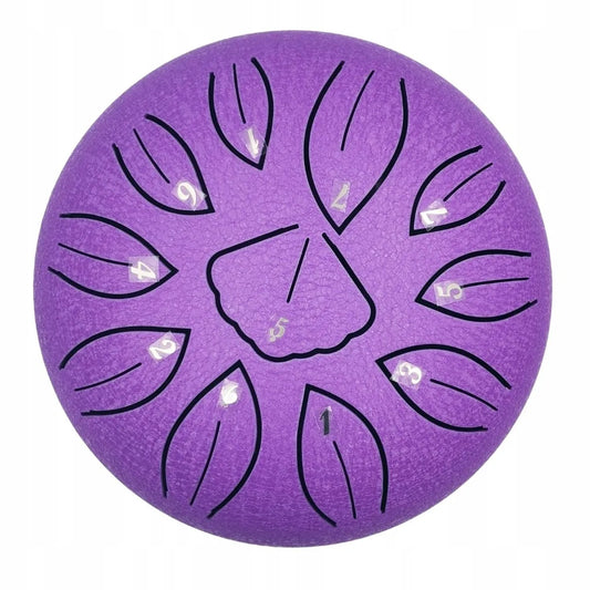 Liežuvinis būgnas 11 tonų 6 colių violetinis, plieninis Tongue Drum
