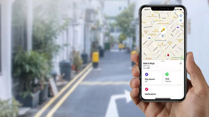 Lifemate Life Tag GPS ieieškiklis raktams, dviračiui, automobiliui, šuniui su dėklu, skirtas Apple iPhone