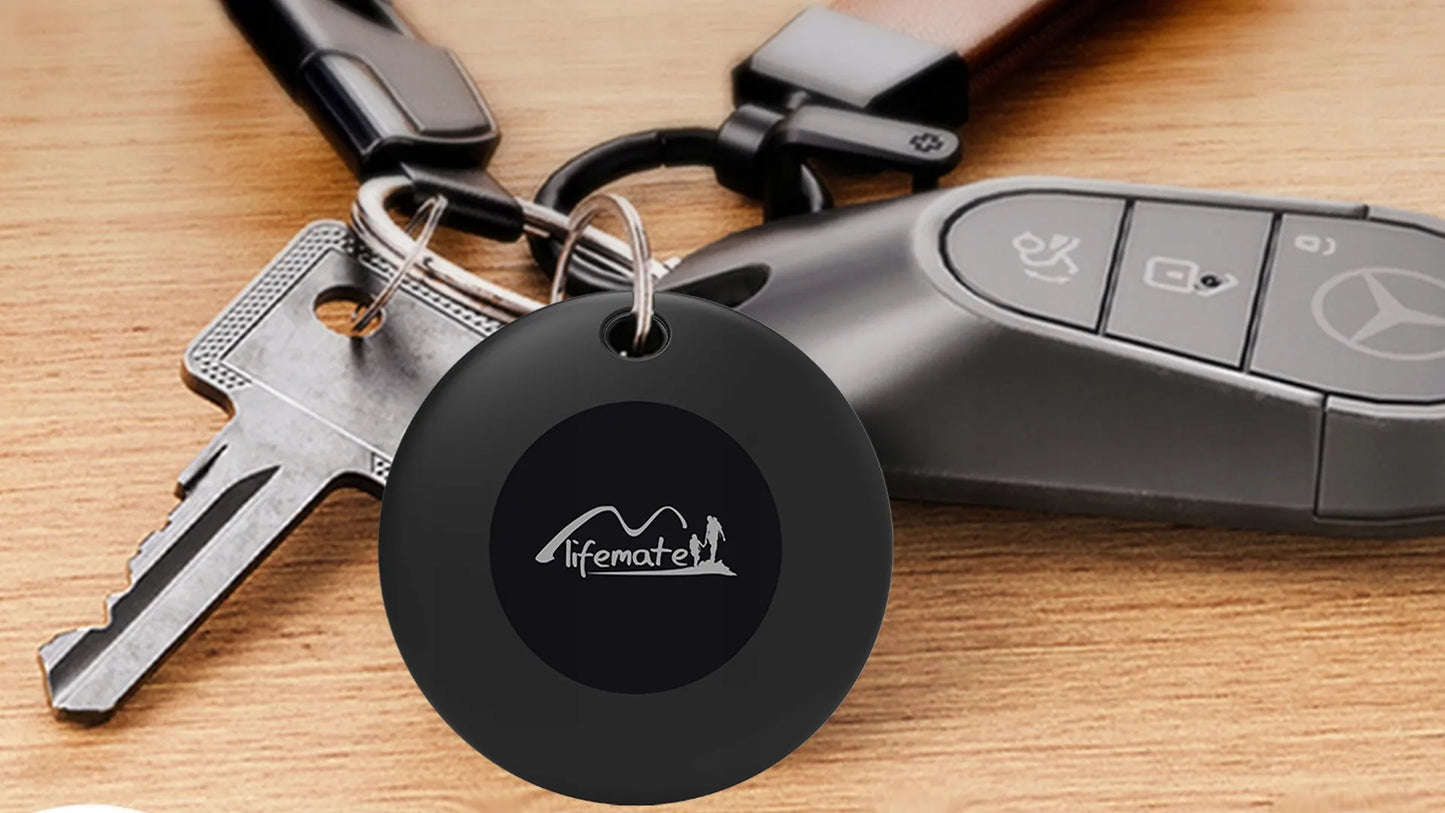 Lifemate Life Tag GPS ieieškiklis raktams, dviračiui, automobiliui, šuniui su dėklu, skirtas Apple iPhone