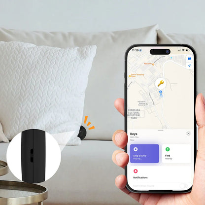 Lifemate Life Tag GPS ieieškiklis raktams, dviračiui, automobiliui, šuniui su dėklu, skirtas Apple iPhone