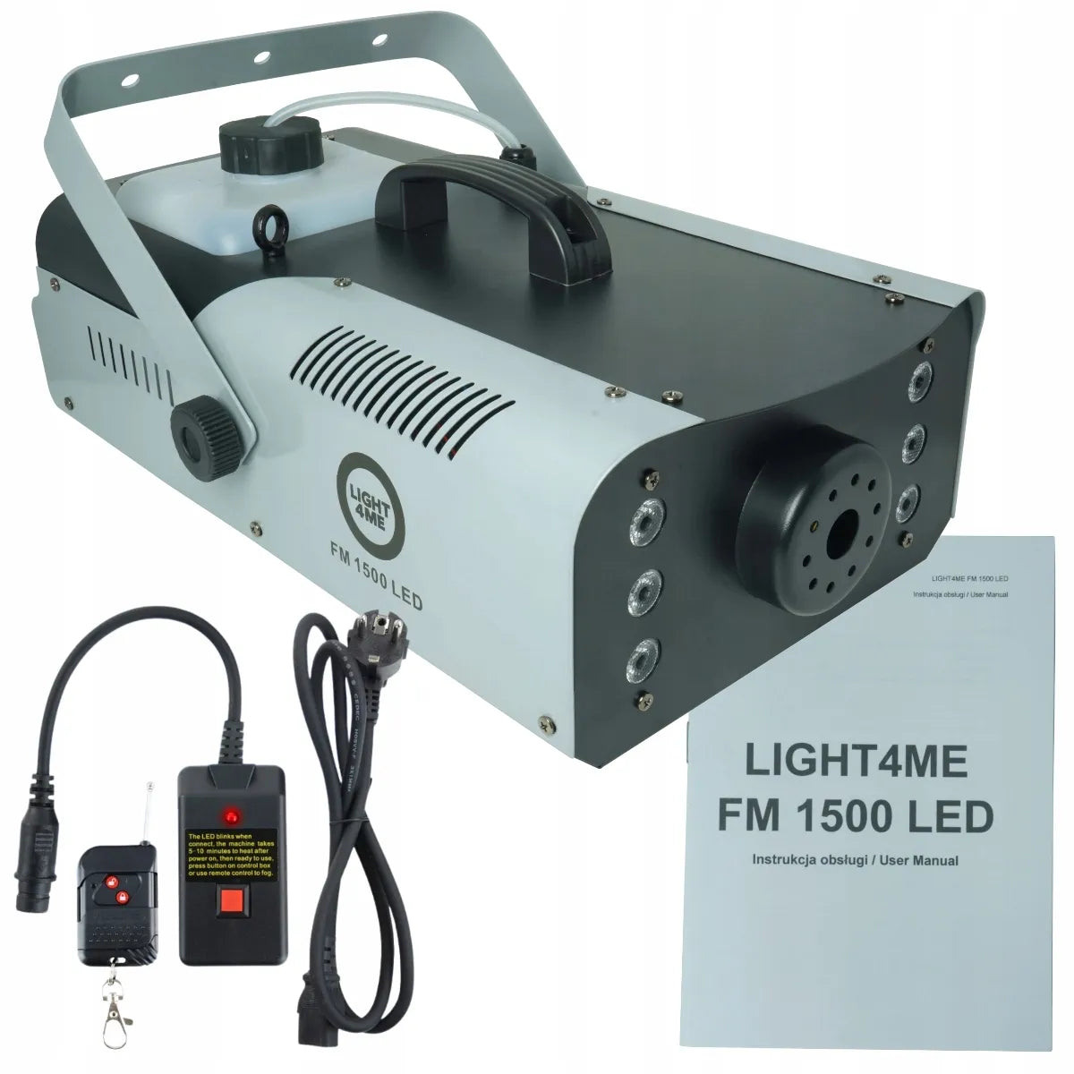 LIGHT4ME FM 1500 LED dūmų generatorius su RGB šviesos efektais