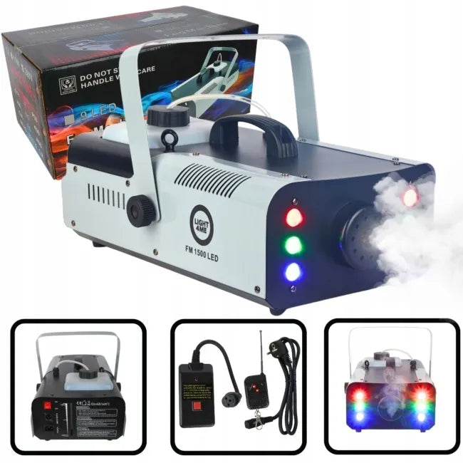 LIGHT4ME FM 1500 LED dūmų generatorius su RGB šviesos efektais
