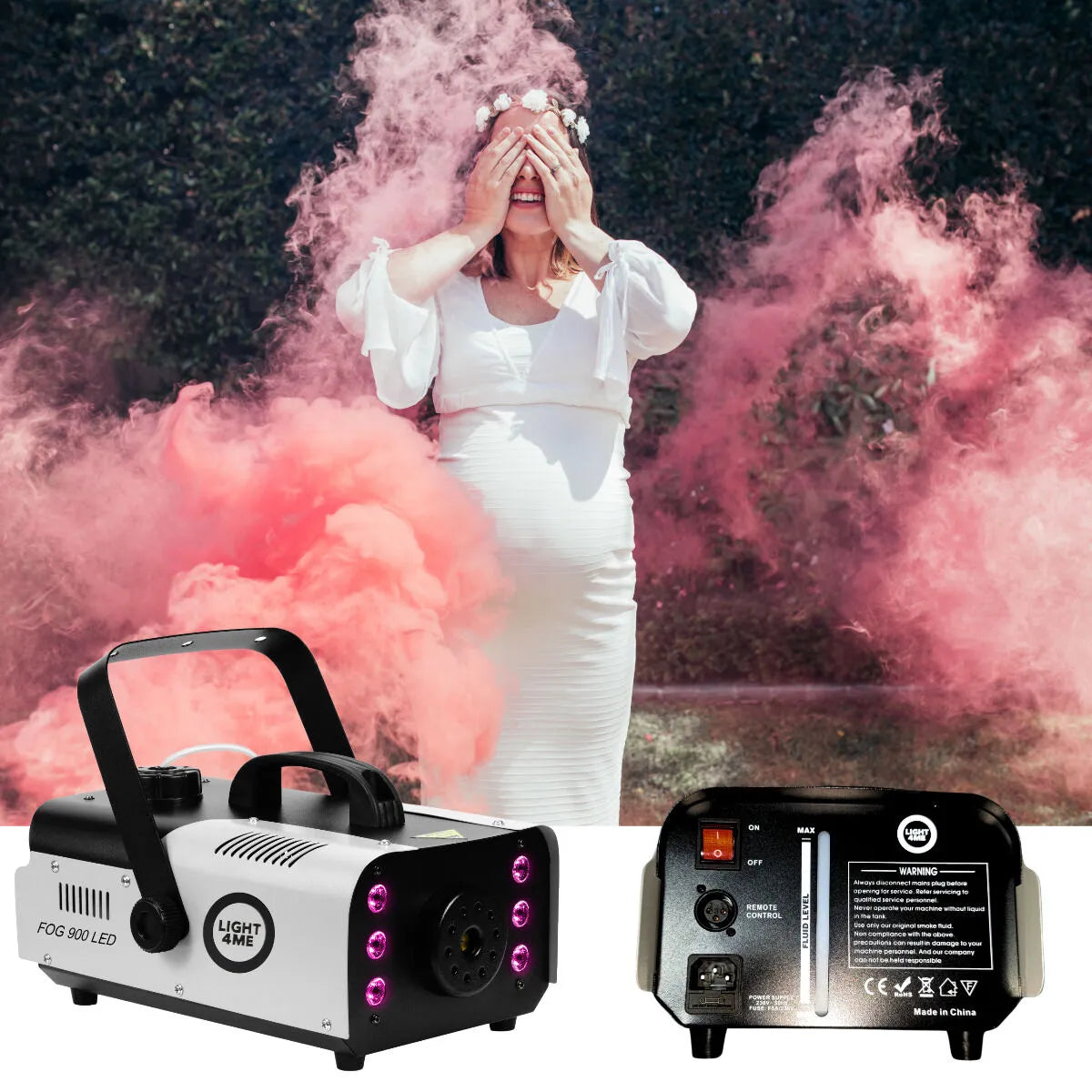 Light4Me Fog 900 LED dūmų generatorius su nuotolinio valdymo pulteliu