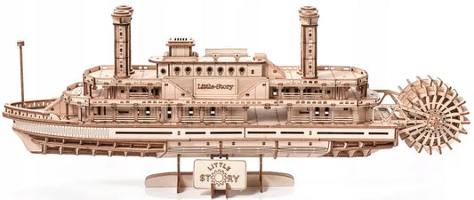 „Little Story“ medinė 3D garlaivio dėlionė – garlaivio modelis dovanai