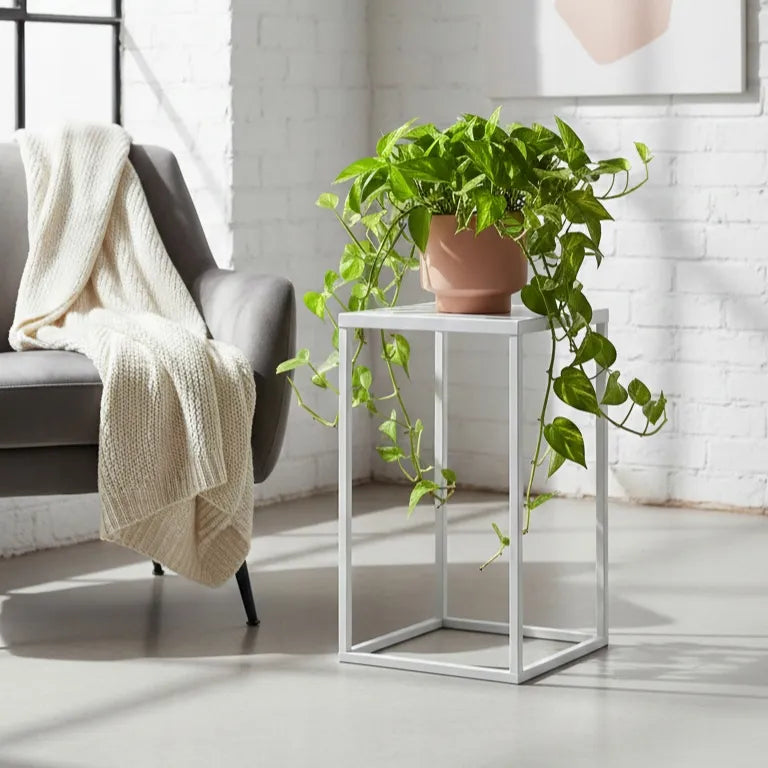 LOFT metalinis gėlių stovas, baltas, 40 cm