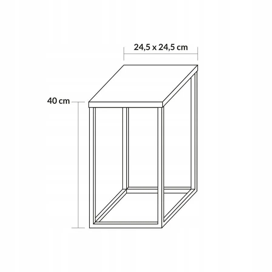 LOFT metalinis gėlių stovas, juodas, 40 cm