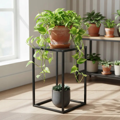 LOFT metalinis gėlių stovas, juodas, 40 cm