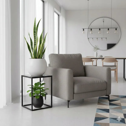 LOFT metalinis gėlių stovas, juodas, 40 cm