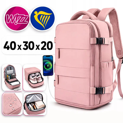 Loftek kelioninė kuprinė į lėktuvą WizzAir Ryanair neperšlampama 40X30X20