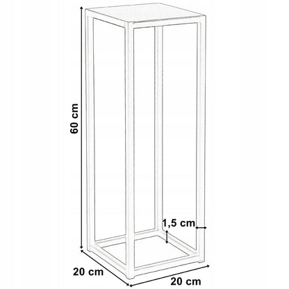 LoftInspired Piatto loft stovas gėlėms, 60 cm, juodas