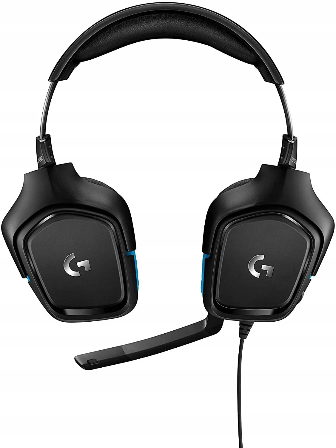 „Logitech G432“ 981-000770 laidinės žaidimų ausinės su mikrofonu, 7.1 erdviniu garsu, USB, juodos ir mėlynos