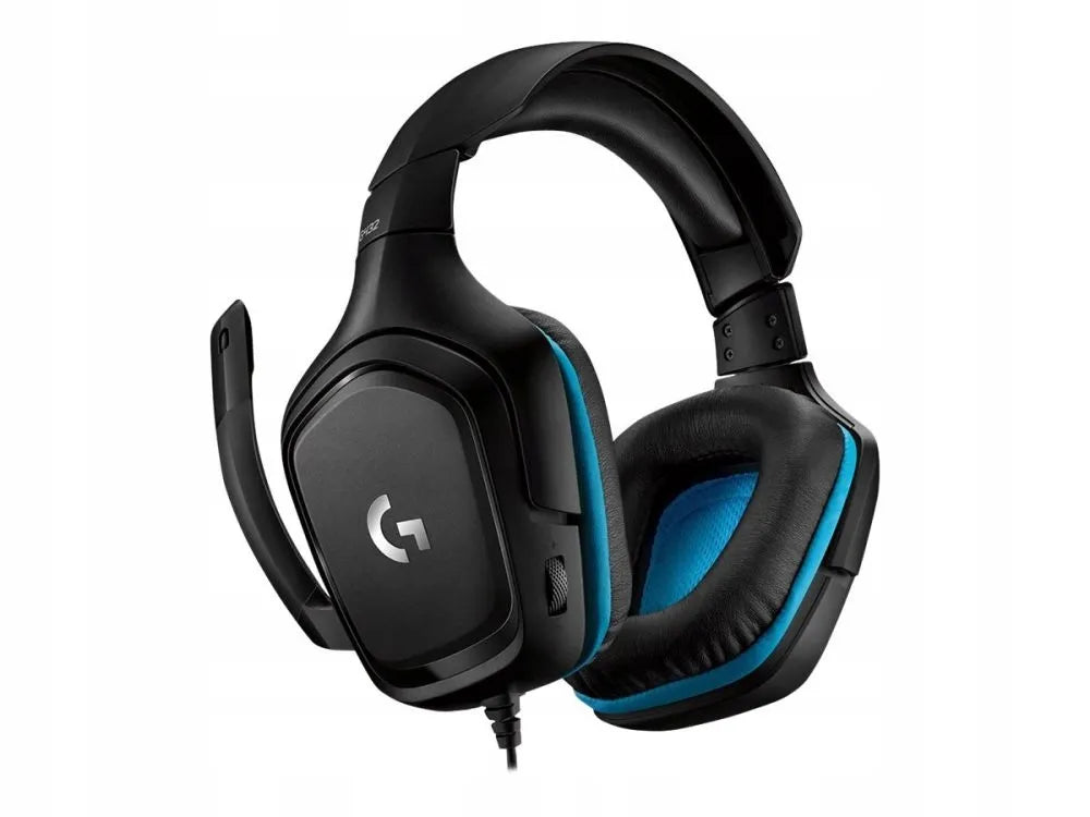 „Logitech G432“ 981-000770 laidinės žaidimų ausinės su mikrofonu, 7.1 erdviniu garsu, USB, juodos ir mėlynos