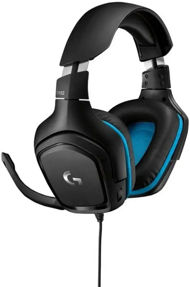 „Logitech G432“ 981-000770 laidinės žaidimų ausinės su mikrofonu, 7.1 erdviniu garsu, USB, juodos ir mėlynos
