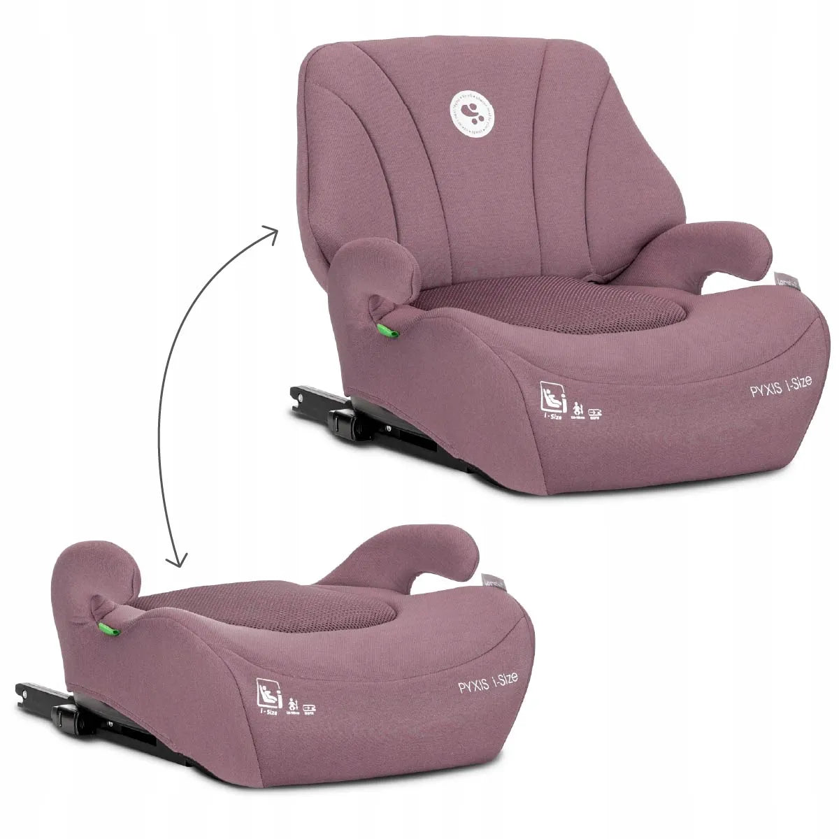 Lorelli automobilinė kėdutė-paaukštinimas su atlošu i-Size 125-150 cm ISOFIX 2in1