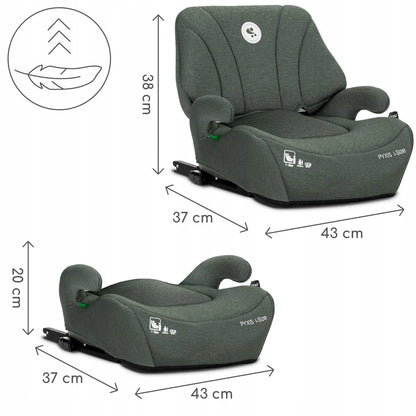Lorelli Pyxis i-Size 125-150 cm automobilinė kėdutė su ISOFIX jungtimi, 2-in-1 paaukštinta kėdutė
