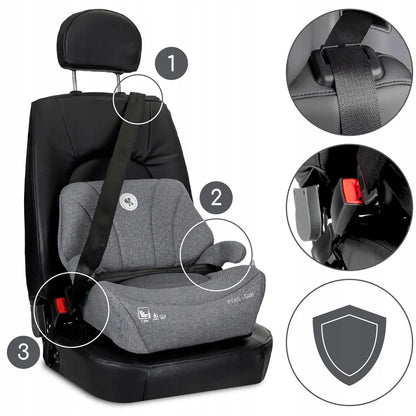 Lorelli Pyxis i-Size 125-150 cm automobilinė kėdutė su ISOFIX jungtimi, 2-in-1 paaukštinta kėdutė