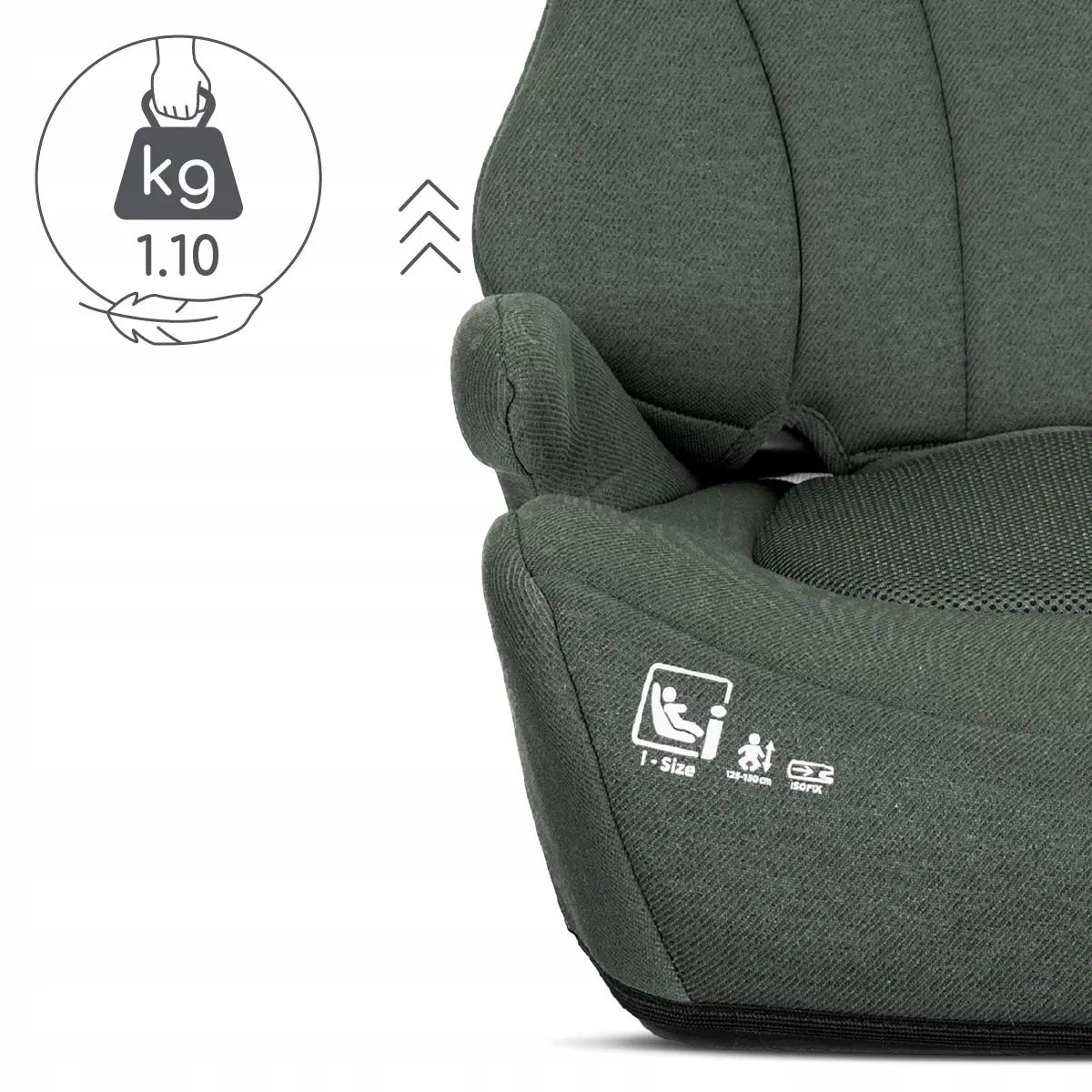 Lorelli Pyxis i-Size 125-150 cm automobilinė kėdutė su ISOFIX jungtimi, 2-in-1 paaukštinta kėdutė