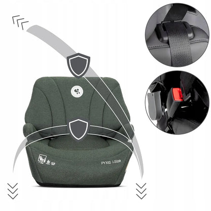 Lorelli Pyxis i-Size 125-150 cm automobilinė kėdutė su ISOFIX jungtimi, 2-in-1 paaukštinta kėdutė