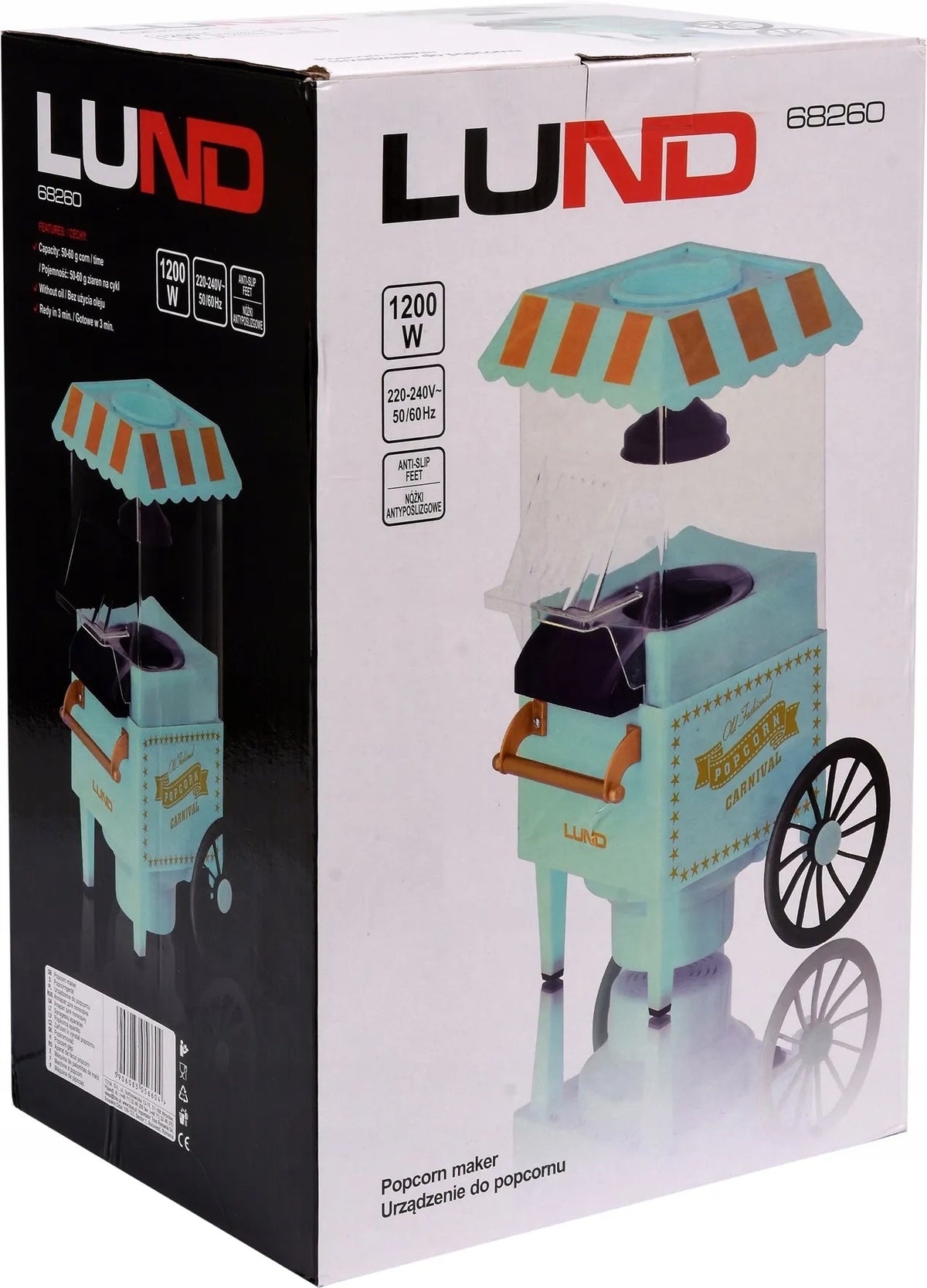 LUND 68260 retro stiliaus spragėsių aparatas, 1200 W