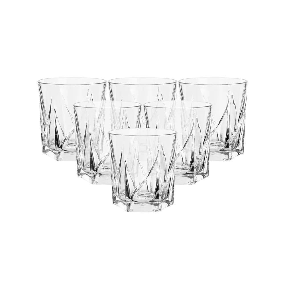 LUXITO HARRY stiklinės viskiui ir gėrimams 330 ml, 6 vnt. rinkinys