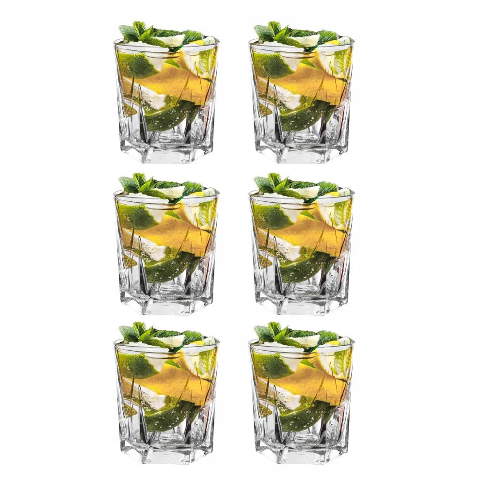 LUXITO HARRY stiklinės viskiui ir gėrimams 330 ml, 6 vnt. rinkinys
