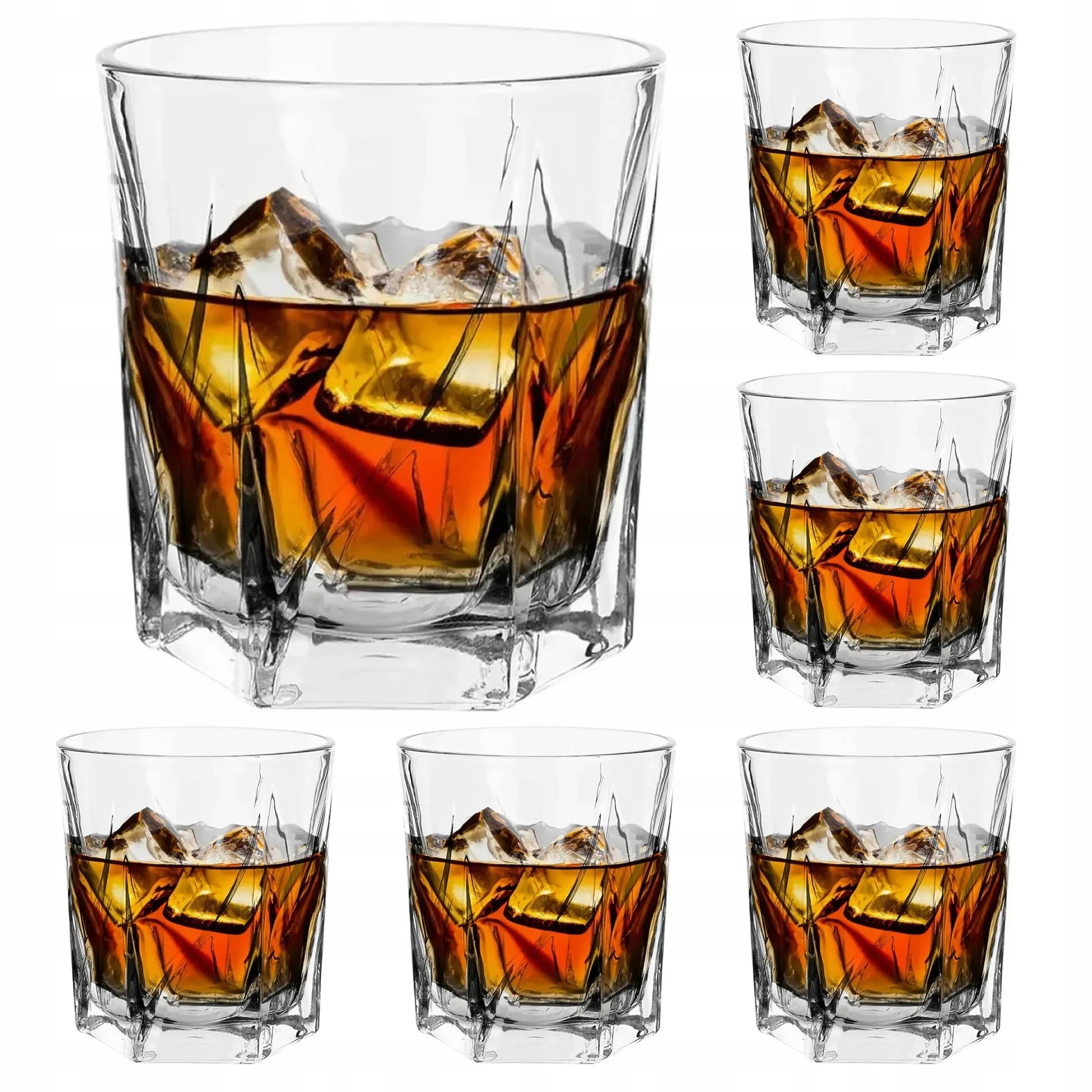 LUXITO HARRY stiklinės viskiui ir gėrimams 330 ml, 6 vnt. rinkinys