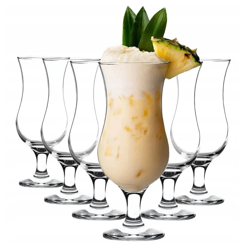 LUXITO HAVANA 390ml kokteilių, gėrimų ir alaus taurės su kojele, 6 vnt. rinkinys
